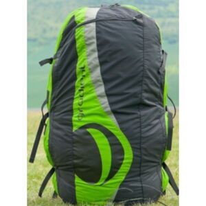 Gradient Mountaineering Trail Backpack Hiking Black Green Pockets Padded Straps